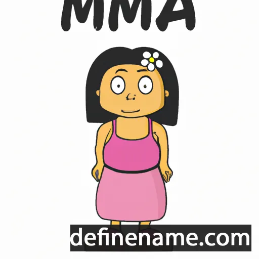 cartoon of the name Mioma