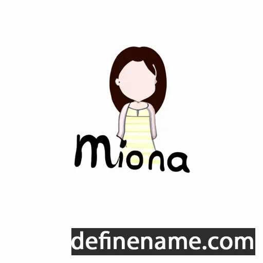 cartoon of the name Miona