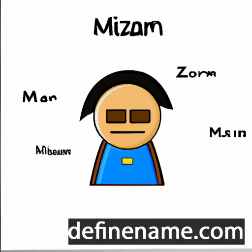 cartoon of the name Mirazam