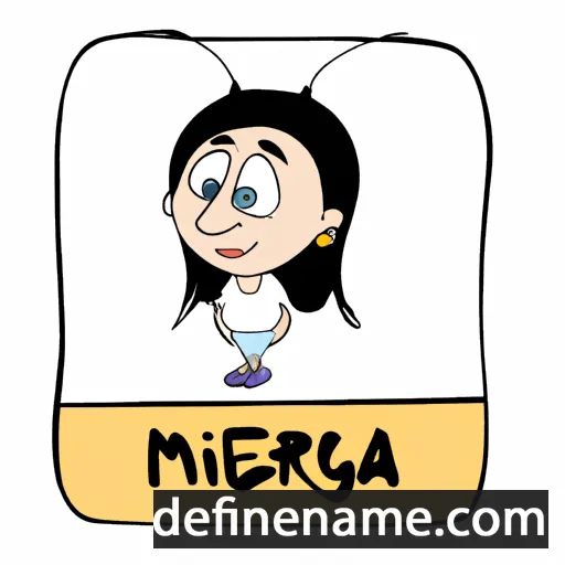 cartoon of the name Mirgena