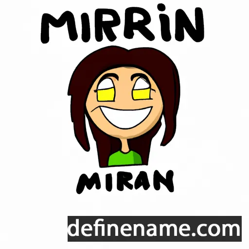 cartoon of the name Miriann