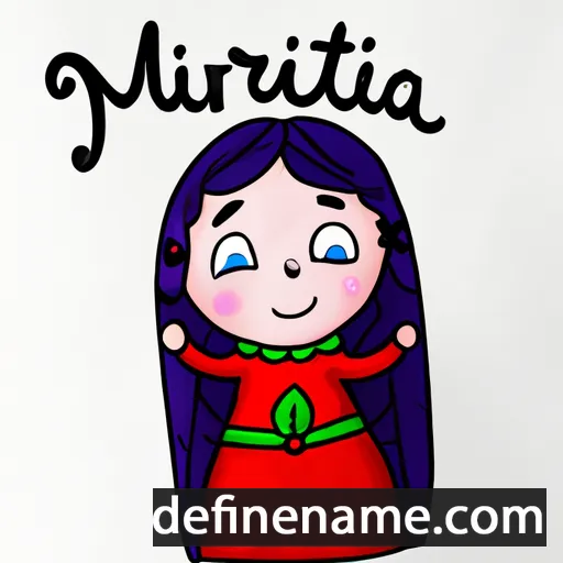 cartoon of the name Mirtília