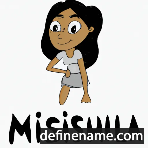 cartoon of the name Mishaela