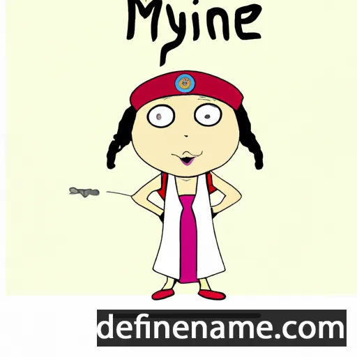 cartoon of the name Miyinne