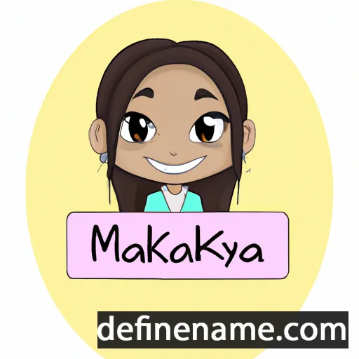 cartoon of the name Mkayla