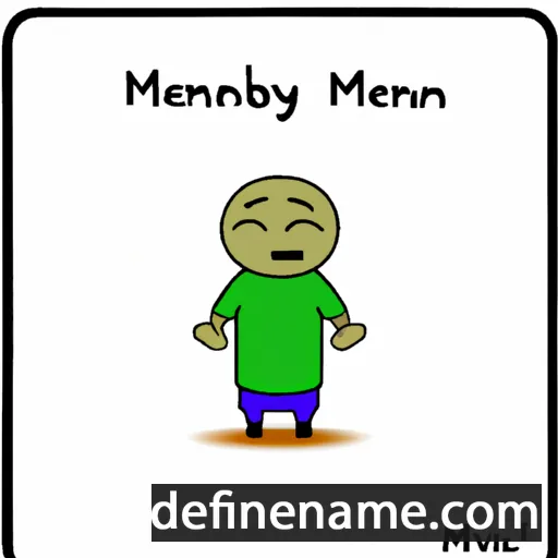 cartoon of the name Mmenyenemem