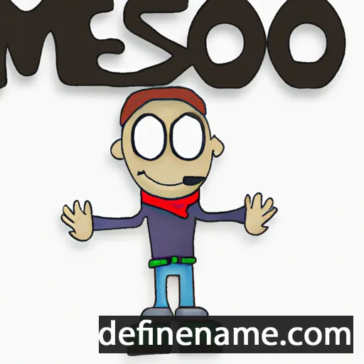 cartoon of the name Mmeso