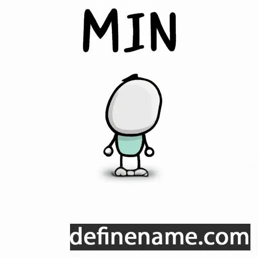 cartoon of the name Mmini