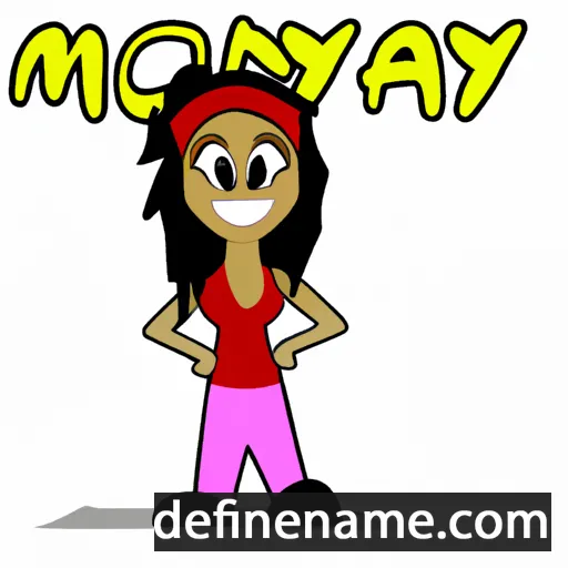 cartoon of the name Mo'nay