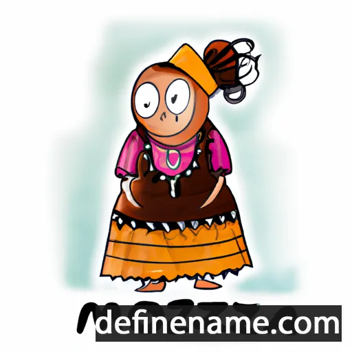 cartoon of the name Modeszta