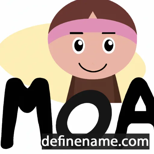 cartoon of the name Moea