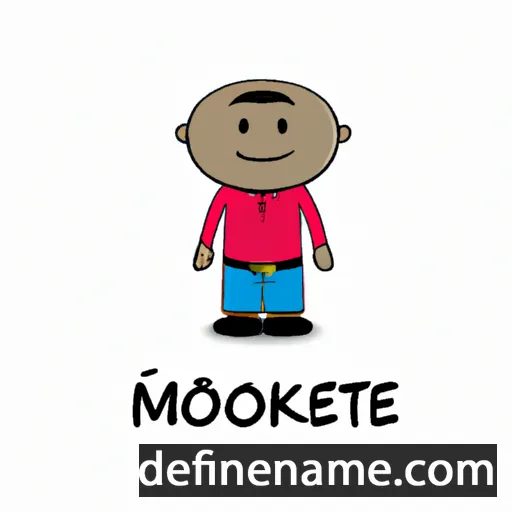 cartoon of the name Moeketsi