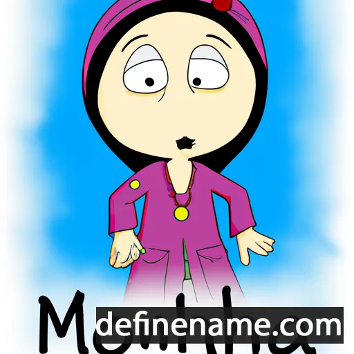 cartoon of the name Mohmina