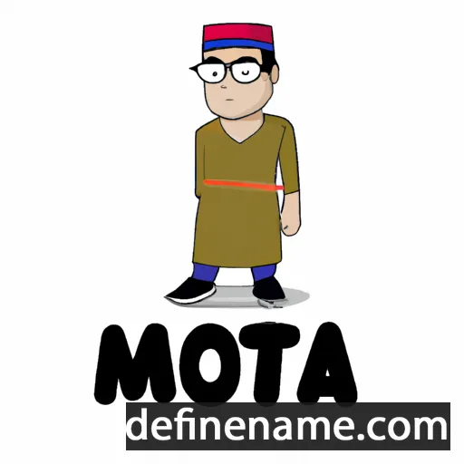 cartoon of the name Mojtaba