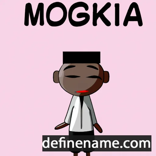 cartoon of the name Mokgadi