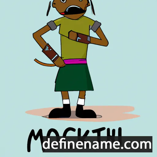 cartoon of the name Mokhethi