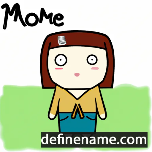 cartoon of the name Momoe