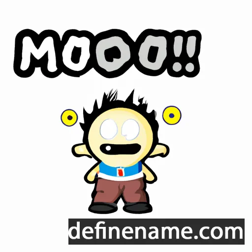 cartoon of the name Momoqiz