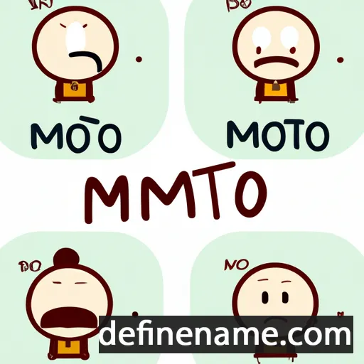 cartoon of the name Momoto