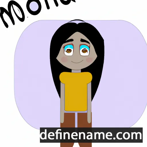 cartoon of the name Monali