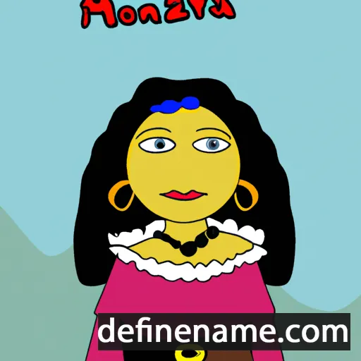 cartoon of the name Monaliza