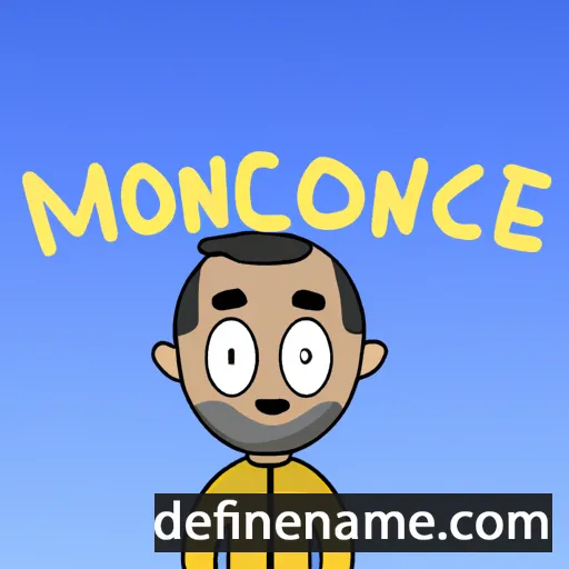 cartoon of the name Moncef