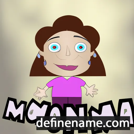 cartoon of the name Monia