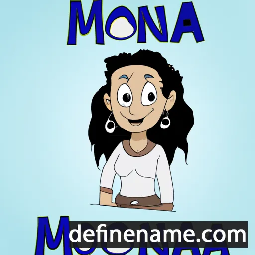 cartoon of the name Monia