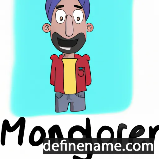 cartoon of the name Moninder