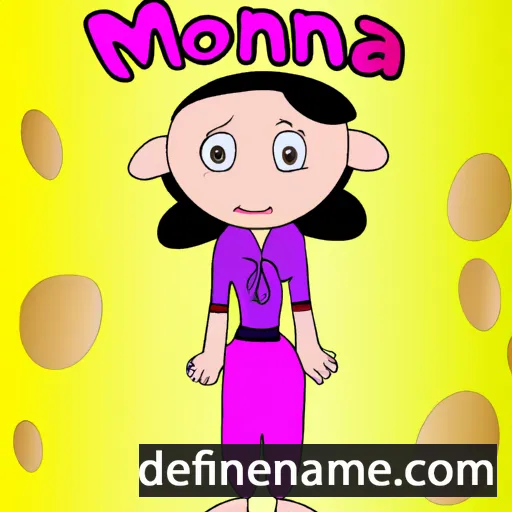 cartoon of the name Monnia