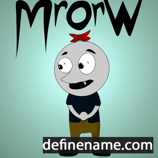 cartoon of the name Morrow