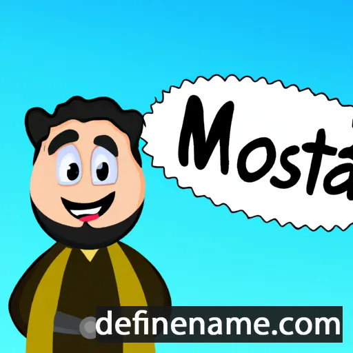 cartoon of the name Mostefa