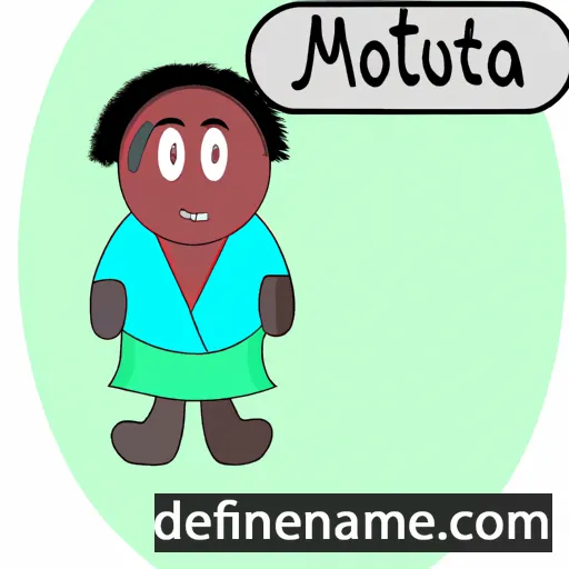 cartoon of the name Moturuona