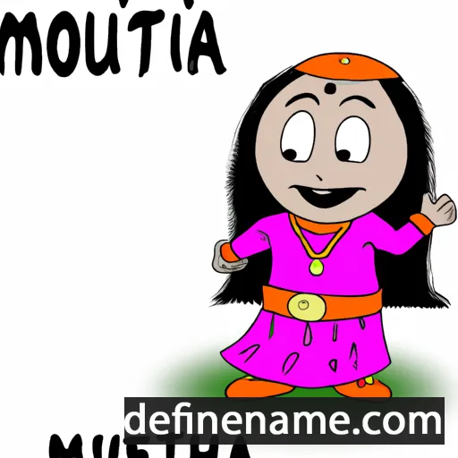 cartoon of the name Moumita