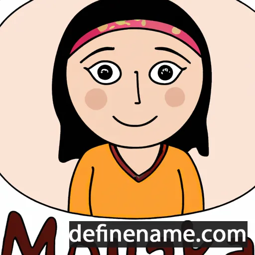 cartoon of the name Mounika