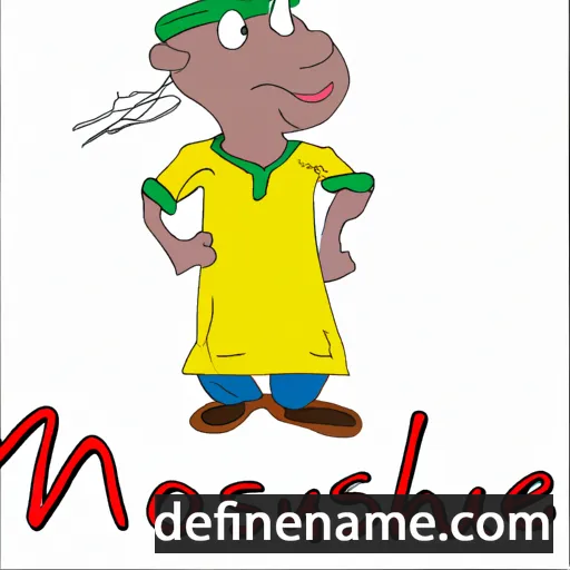 cartoon of the name Moustaphe