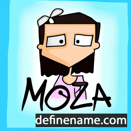 cartoon of the name Moza