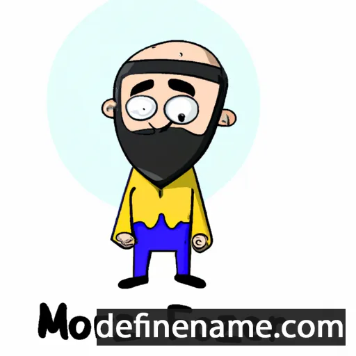 cartoon of the name Mozaffar