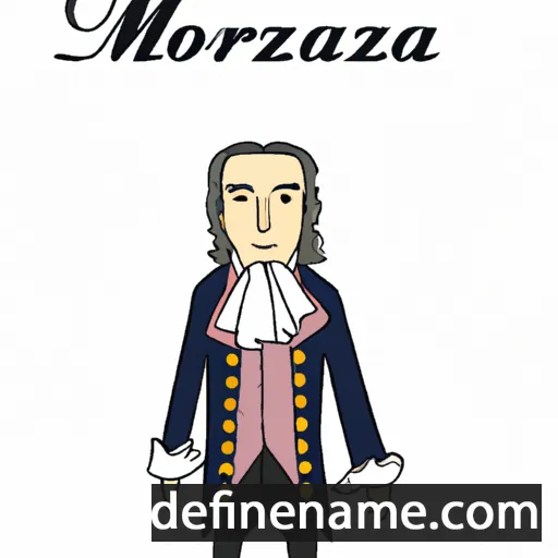 cartoon of the name Mozart