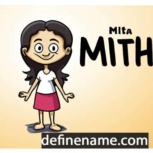 cartoon of the name Mrithika