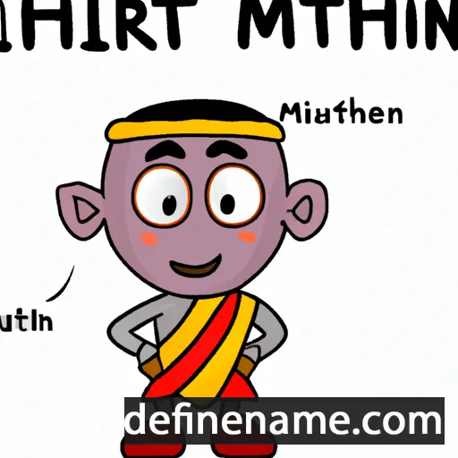 cartoon of the name Mrithun