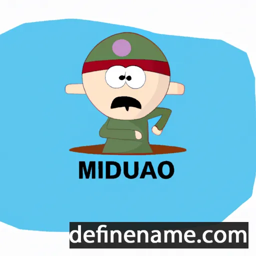 cartoon of the name Mujahid