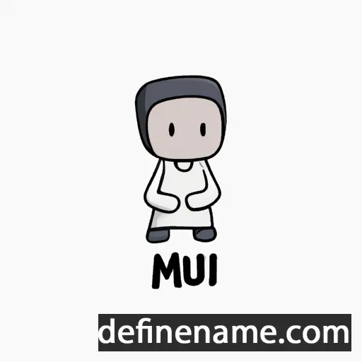 cartoon of the name Muji