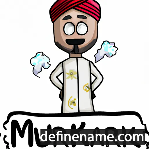 cartoon of the name Mukhar