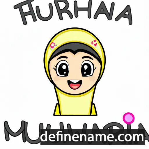 cartoon of the name Munawarah