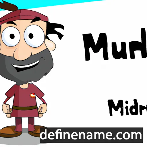 cartoon of the name Mundir