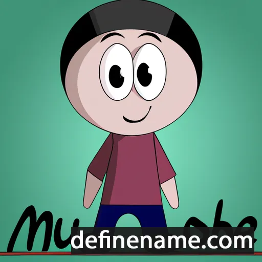 cartoon of the name Muneeb