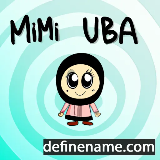 cartoon of the name Muniba