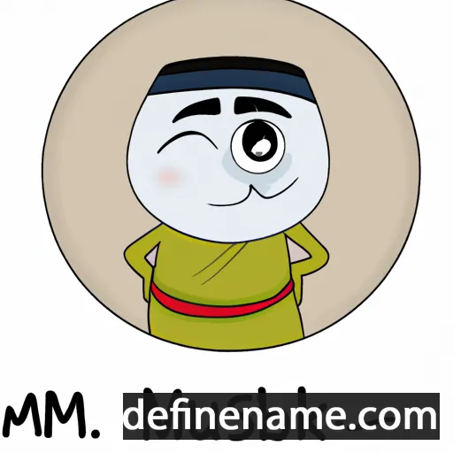 cartoon of the name Musabek