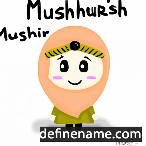 cartoon of the name Mushirah